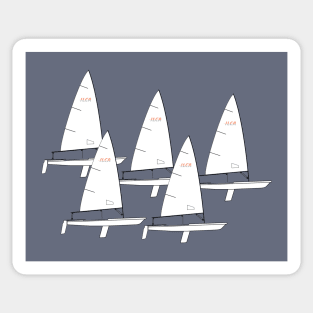 ILCA Dinghy Sailboats Racing Sticker